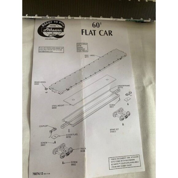 Athearn 97822 HO SOO Line 60' Ready-to-Run Flat Car #5505 with Box - Picture 5 of 10